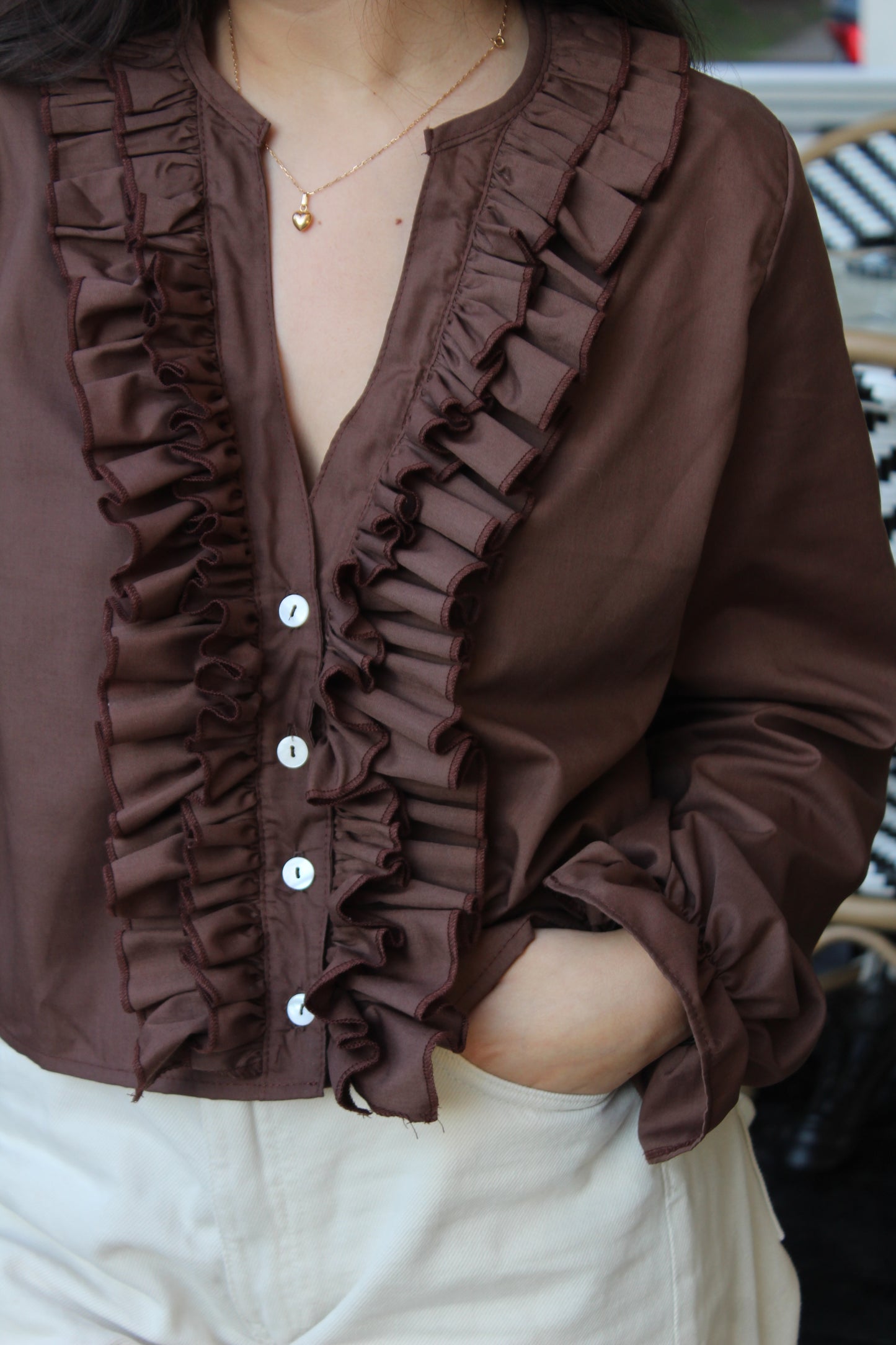 Blusa Amalfi Cafe