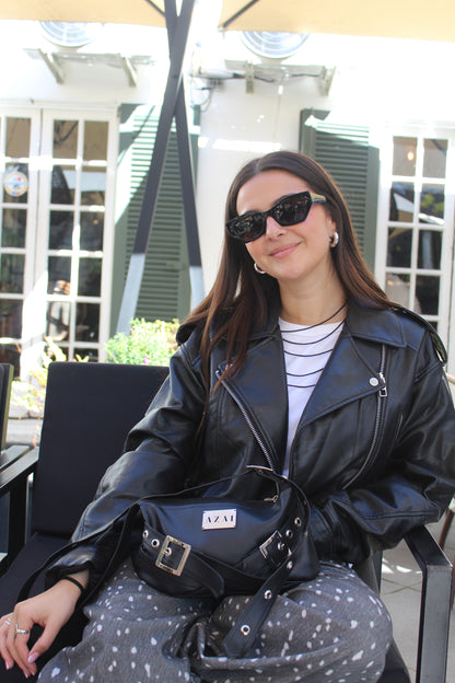 Cartera Clara Negro