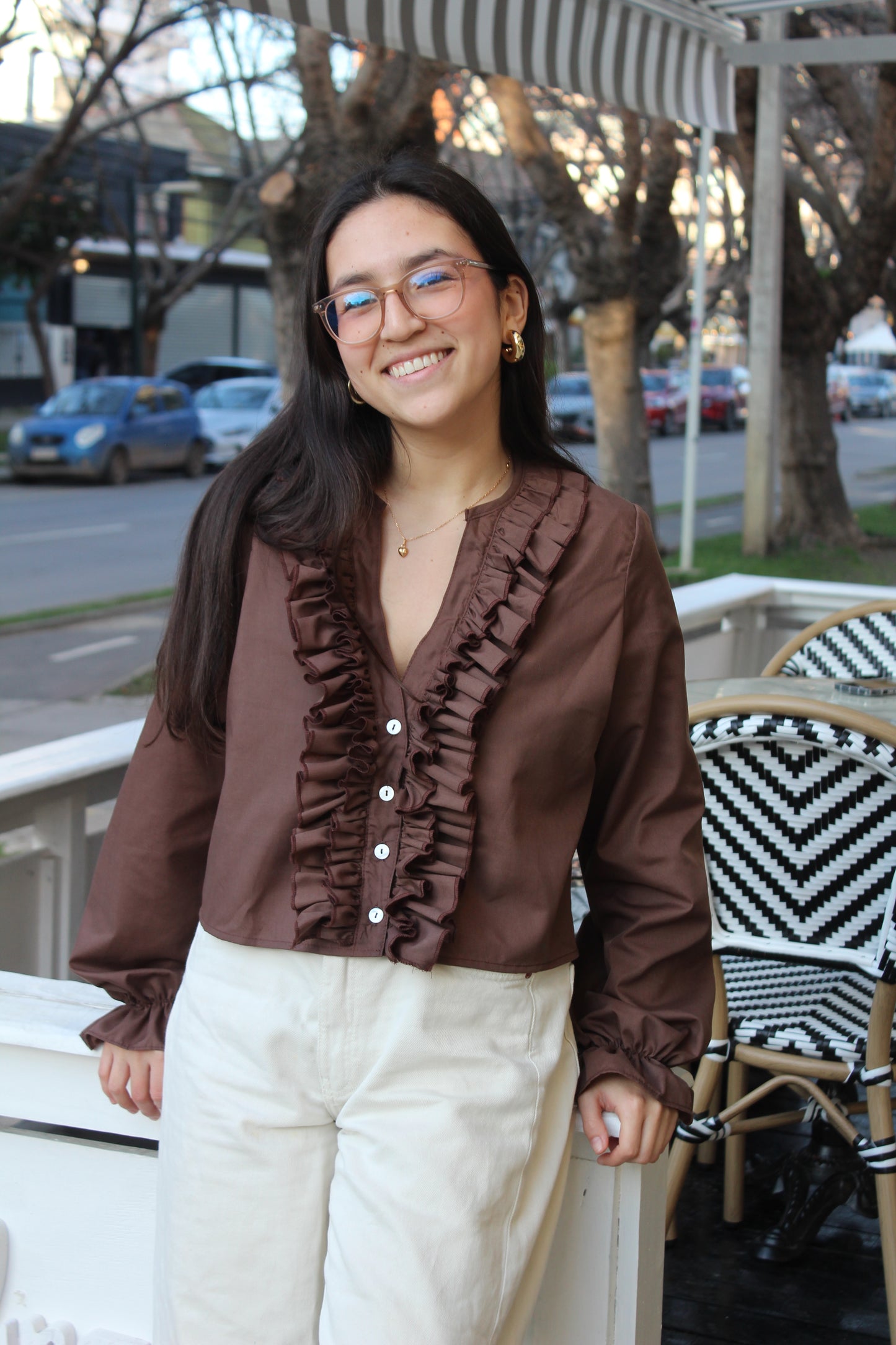 Blusa Amalfi Cafe
