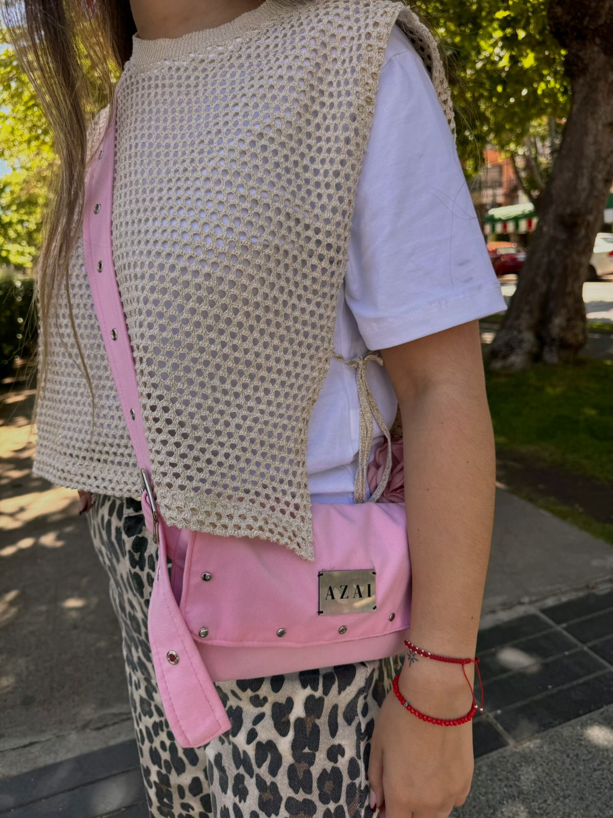 Bandolera Ibiza Rosada Pastel