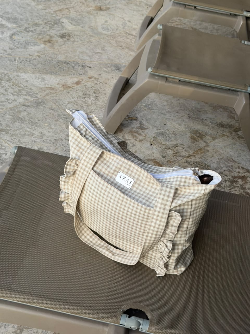 Vichy Bag Beige
